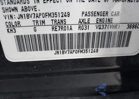 2015 Infiniti Q50 Premium from USA, damaged, VIN JN1BV7AP0FM351249